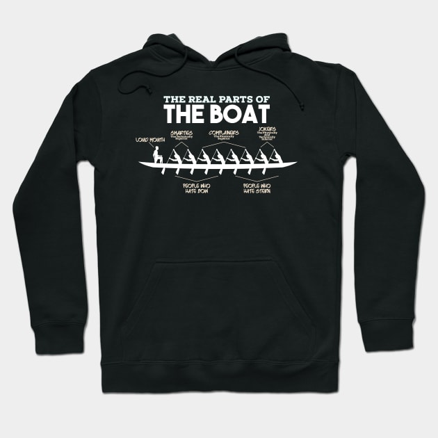 The Real Parts Of The Boat - Funny Rowing Kayak T-Shirts and Gifts Hoodie by Shirtbubble